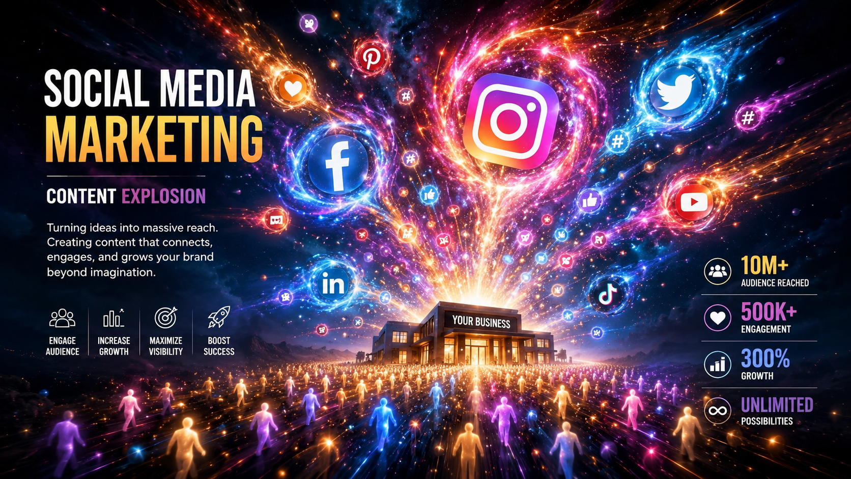 Social Media Marketing service banner by Digital Terrene