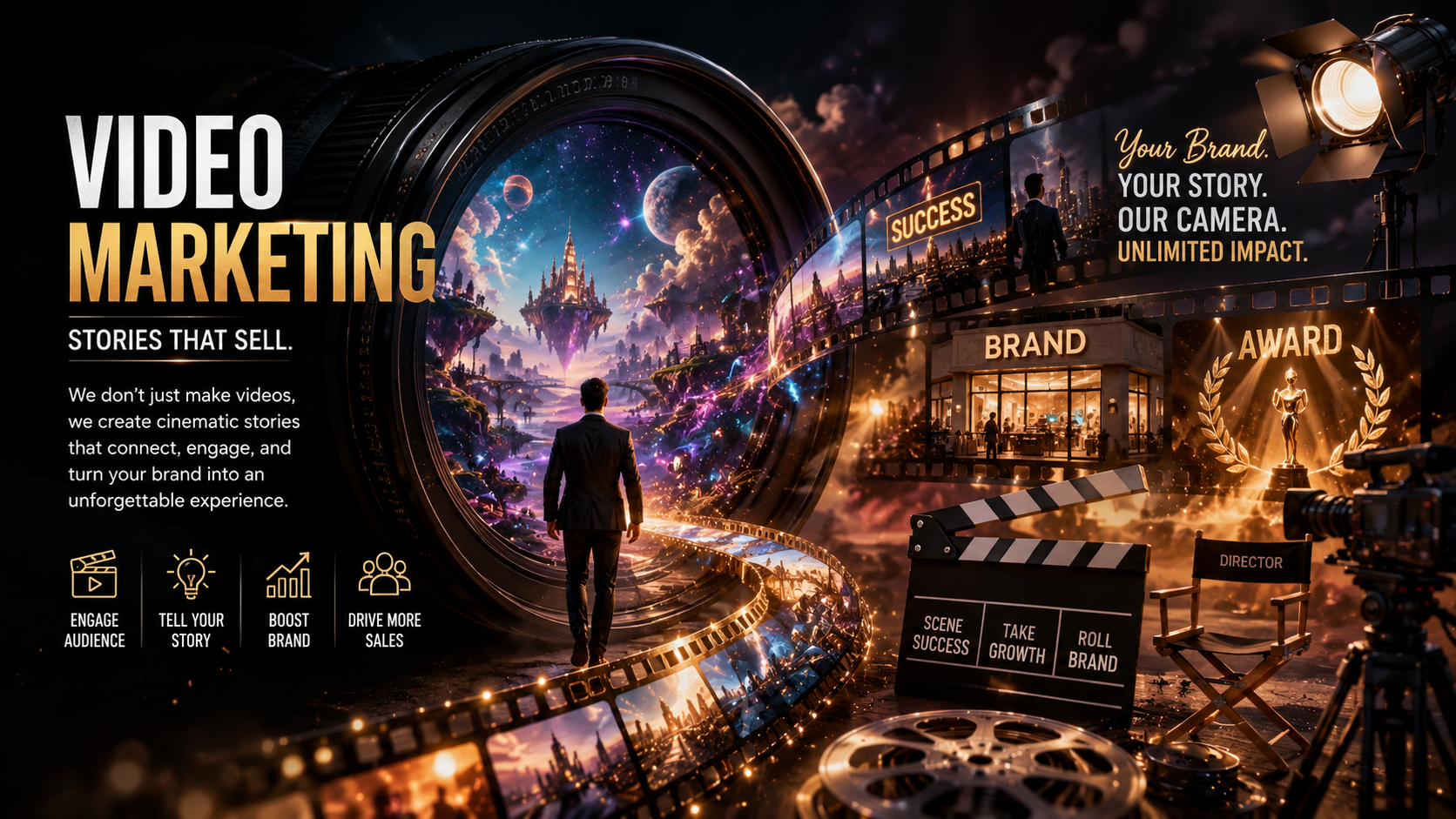Video Marketing service banner by Digital Terrene