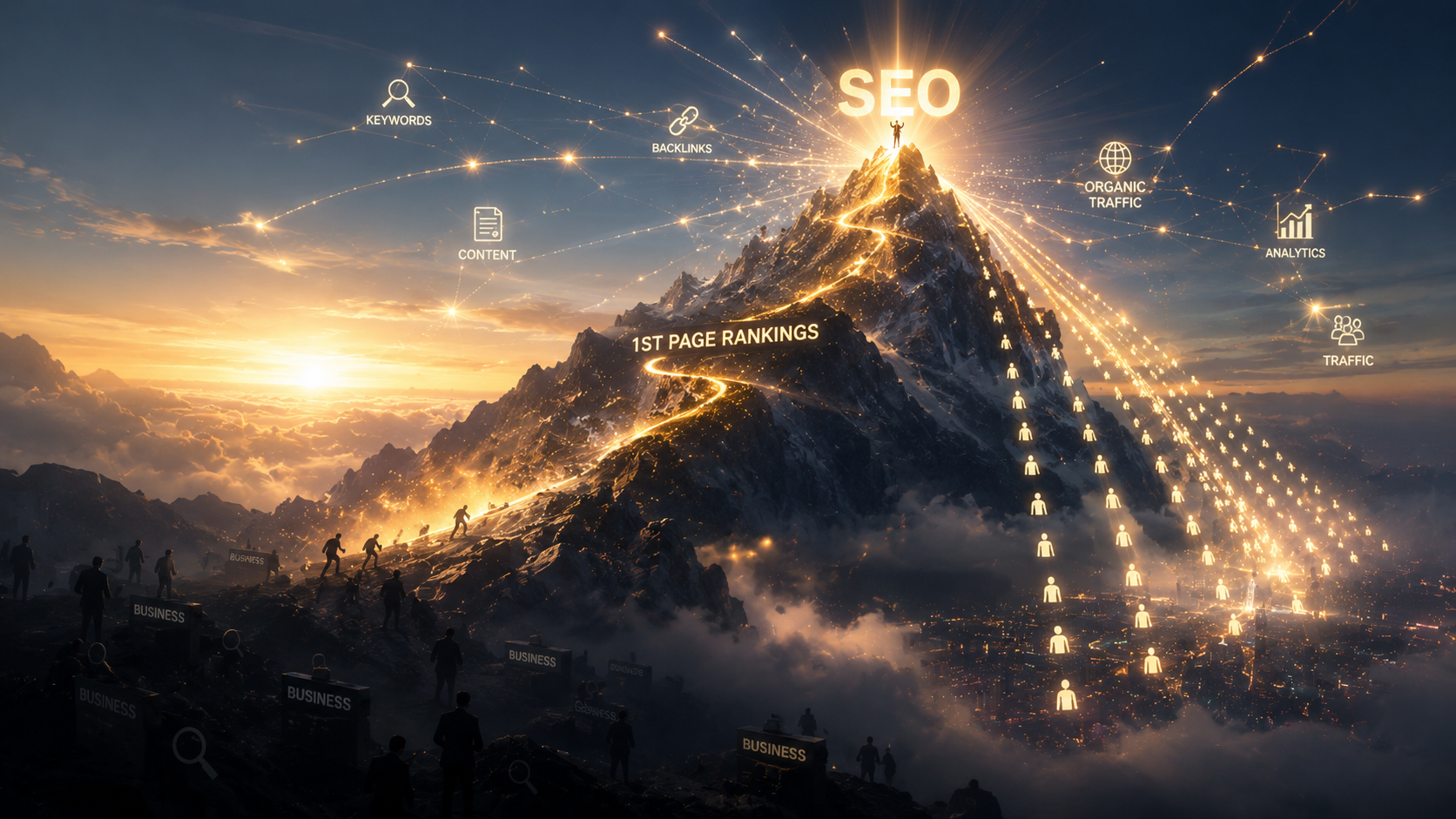 Search Engine Optimization service banner by Digital Terrene