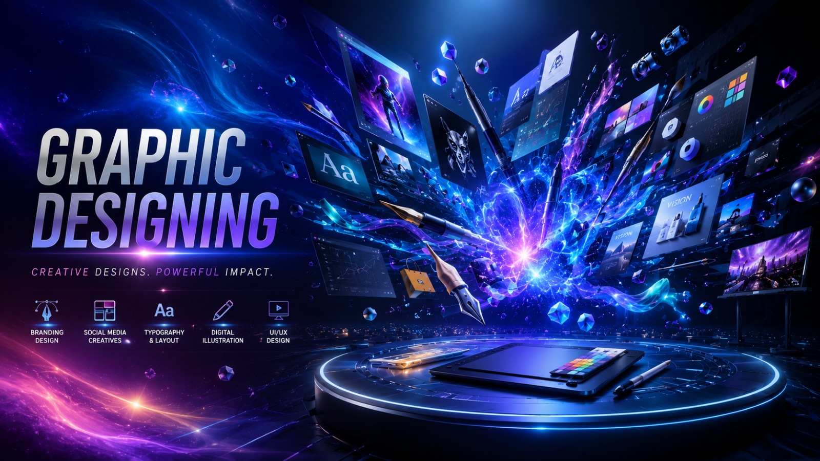 Graphic Designing service banner by Digital Terrene